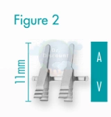 Зажим для эндоскопии атравматичный, венозный, 11 мм, 0,6-1,4 мм, вариант 1